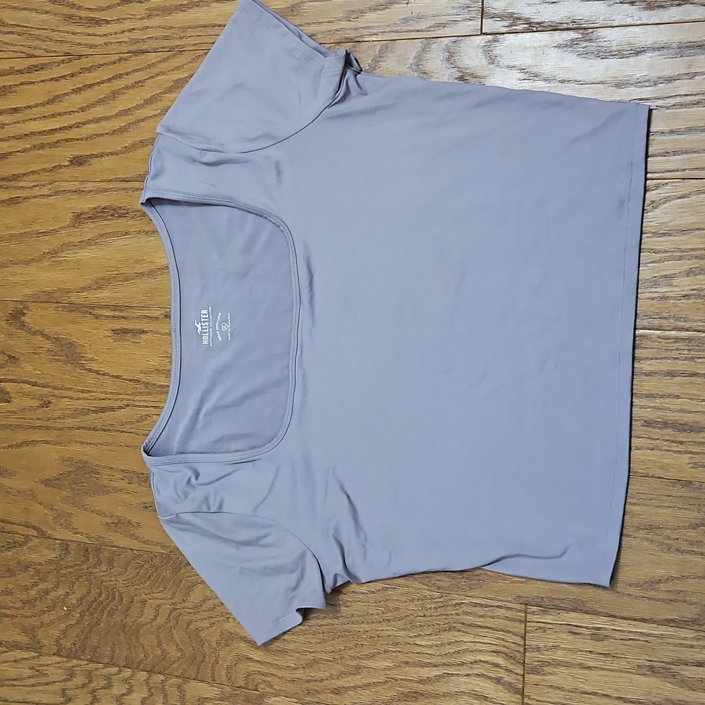 Hollister  Women's Square Neck Baby Tee Purple- Size XL